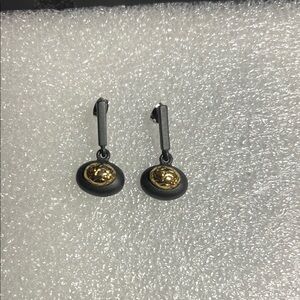 Elegant Chico Gold and Black Drop Earrings